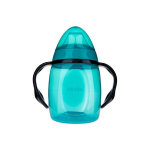 Akuku nei&scaron;siliejanti gertuvė su silikoniniu snapeliu, 280 ml, 6+ mėn, turkio spalvos, A0366