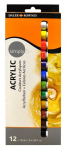 Akrilinių dažų rinkinys Simply 12 spalvų po 12 ml. Daler Rowney