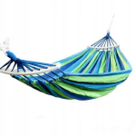 XXL Dvivietis hamakas 150x240cm, 200 kg, žalias/mėlynas