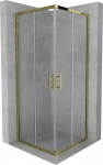 Du&scaron;o kabina Mexen Rio, 70x70,80x80,90x90cm, auksinė/skaidri