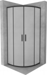 Pusapvalė du&scaron;o kabina Mexen Rio, 70x70,80x80,90x90cm, juoda/matinė