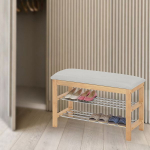 Batų lentyna-mink&scaron;tas suoliukas Morgan Plus, baltas