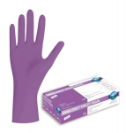 Nitrilinės vienkartinės pir&scaron;tinės Nitrile Violet Pearl, 100 vnt.