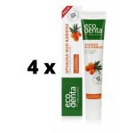 Dantų pasta ECODENTA, Apsauga nuo karieso, 75 ml. x 4 vnt. pakuotė