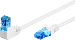 Goobay GOOBAY Patchcord U/UTP Kat. 6A Posty / Kątowy 90 Biały 0,25m