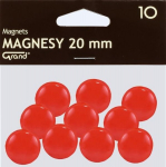 Grand magnetukai 20mm raudoni, 10 vnt.