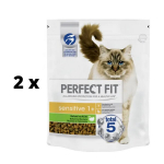 Sausas kačių ėdalas Perfect Fit Sensitive, suaugusioms katėms, su kalakutiena, 750 g x 2 vnt. pakuotė