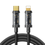 Kabelis iPhone USB-C - Lightning PD 20W 1.2m, juodas