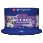 Diskai Verbatim DVD+R DL, 8.5GB, 8X, 50 vnt.