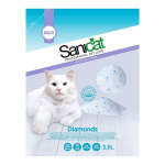 Kraikas katėms Sanicat Diamonds, i&scaron; silikagelio, 3,8 l pakuotė