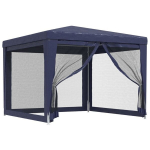 Proginė palapinė su 4 sienomis, HDPE, 3x3m, mėlyna