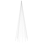 Kalėdų eglutė ant vėliavos stiebo, 500cm, 732 &scaron;iltos baltos LED