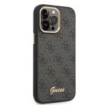 Guess PC/TPU 4G Metal Camera Outline Case skirtas iPhone 14 Pro Max, juodas
