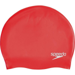 Plaukimo kepurė Junior, Plain Moulded silicon Jr cap, red