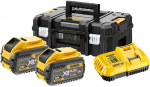 Dewalt Įkroviklis DCB118Y2T-QW, 8A greitas įkrovos, 2 x 12Ah XR FLEXVOLT akumuliatoriai, suderinamas su 12V, 18V, 54V
