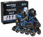 Riedučiai SporTrike Skates 4in1, mėlyni, 34-38