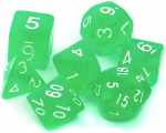 Kauliukai Rebel RPG Dice Set, &Scaron;viesiai žalia