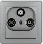 Karlik Deco Rtv-sat anteninis lizdas, sidabrinis, 7dgs