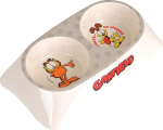 Dvigubas melamino dubuo Garfield / balta ir pilka