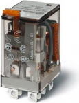 Relė 2p 12a 230v Ac su testavimo mygtuku ir indikatoriumi