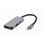 Priėmimo stotelė - GEMBIRD - A-CM-COMBO3-02 - USB 3.2 Gen 1 - Type-C - 3840x2160 pikselių