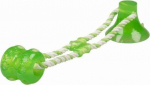 Virvinis žaislas &scaron;unims Duvo+ Tug `n chew, 40 cm, žalias