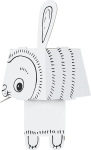 3D Rabbit coloring book
