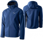 Softshell striukė NETI II, Hi-Tec, su gobtuvu, su at&scaron;vaitiniais elementais, Atsparumas vandeniui 8000 mm, tamsiai mėlyna