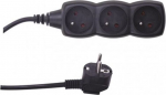 Prailgintuvas 1,5 m, 3 lizdai, juodas, Pvc, 1 mm&sup2;