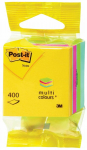 Post-it&reg; lapeliai lipnūs, 400 vnt., 51x51mm, spalvoti