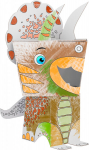 3D Triceratops coloring book