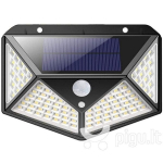 Lauko LED &scaron;viestuvas su saulės baterija ir judesio davikliu 100 SMD