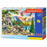 Dėlionė Castorland Wolf Family and Eagles 300 det.