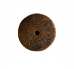 Gipsinė žvakidė plonoms žvakėms su gėlių ornamentas