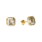 Sidabriniai auskarai moterims DiamondSky &bdquo;Imperial (Golden Shadow)&ldquo; su Swarovski kristalais DS02A657