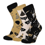 Kojinės dovanų dėžutėje moterims Apollo Cheers &scaron;ampanas, įvairių spalvų, 3 poros, 36/41