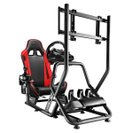 Sim racing kokpitas Huzaro Speed 6.0, reguliuojama kėdė ir vairo stovas