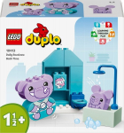 LEGO&reg; 10413 DUPLO Mano pirmieji mano kasdieniai ritualai &ndash; vonia, mokomasis žaislas kūdikiams, yra 2 dramblių figūrėlės