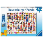 Dėlionė Įvairių kultūrų moterys ir gėlės Ravensburger, 200d.