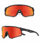 Dviratininkų akiniai Twinshield STW-C10, juodi/raudoni