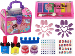 Kosmetikos ir nagų priežiūros rinkinys vaikams LeanToys Pink Case DIY Makeup Nails Accessories, 1 vnt.