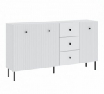 Komoda Intermeble Viena 3D3S, balta/juoda