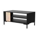 Cama MERCI kavos/žolės staliukas 100 x 55 x 49 cm juodas/ ąžuolinis artisan