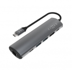 Priėmimo stotis - FIKSUOTA - HUB Pro 6in1 - USB-C 3.2 Gen2 - 4k60Hz - Pilkas aliuminis