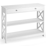 Costway Konsolinis staliukas, 100 x 30 x 80 cm, baltas