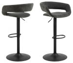 Actona Grace reguliuojamos pilkos audinio baro kėdės &ndash; komplektas i&scaron; 2