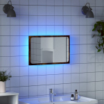 Led vonios kambario veidrodis, ąžuolo, 60x8,5x38cm, mediena