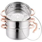 Garintuvas 4l su 2 įdėklais, 22cm, nerūdijantis plienas, Rose Gold