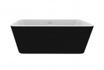 Vonia Besco Evita Black&White Matt, 160 x 80 cm, su chrome sifonu