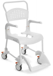 Etac Clean tualeto ir du&scaron;o vežimėlio plotis/auk&scaron;tis sėdynės 48x49 cm. - (2 stabdžiai), baltos spalvos
